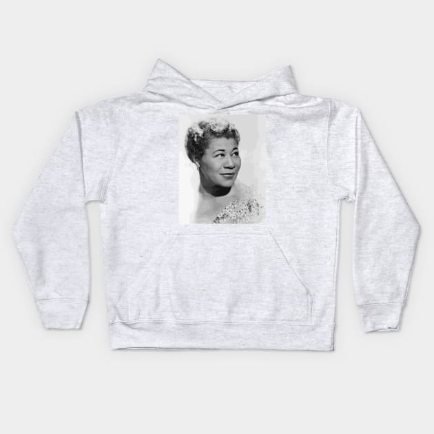 Ella Fitzgerald Kids Hoodie by Tamie